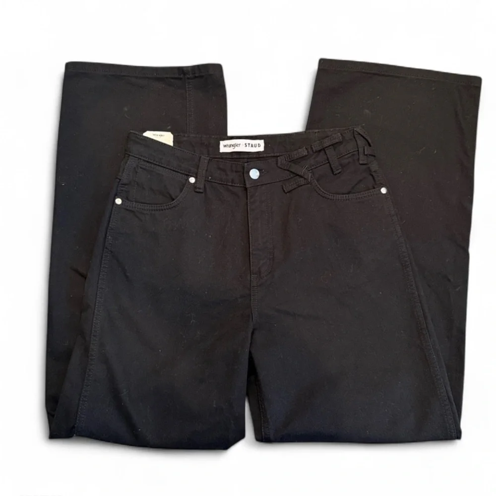 Wrangler x STAUD The Loose Wide Leg Jeans Black 28 NWT